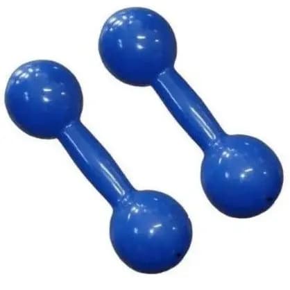 Halter Azul 4kg Revestido P/ Treino Funcional Caseiro Fisioterapia