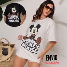 Camiseta Feminina Tshirt Estampa Mickey Blusinha Academia - Blusa 100% Algodão - Envio Imediato - NB the Shirt