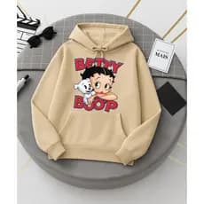 Moletom Estampado Betty Boop Blusa Frio Flanelado Capuz Bolso Canguru ENVIO RAPIDO