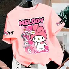 Camiseta Básica My Melody Coelhinha Branca  Hello Kitty Envio Rápido