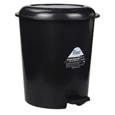 Lixeira Plástica redonda  12 Litros Preto com Pedal