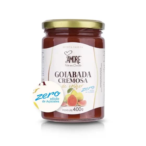 Goiabada cremosa de colher zero adição de açúcares 400g