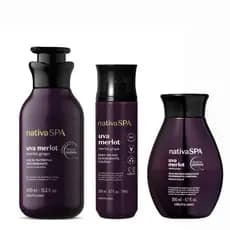 Kit Presente Nativa Uva Merlot: Hidratante Corporal 400ml + Body Splash 200ml + Oleo Corporal 200ml