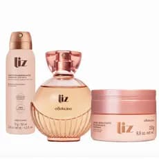 Kit Presente Liz: Desodorante Colônia 100ml + Loção Corporal 250ml + Desodorante Antitranspirante Aerossol 75g/125ml