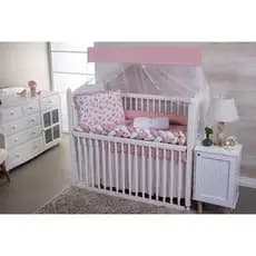 Kit Berço  9 Peças Arco Iris menina Estampado + Trocador New