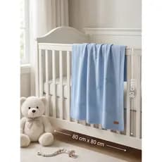 Manta de Bebe Lua Decorativa Infantil 80x80cm Macia Leve Aconchegante