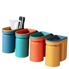 Organizador de Escovas de Dente com Copo Magnético – Prático e Sem Perfuração