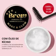 Gel de Sobrancelha com Óleo de Rícino para Brow Lamination e Look Natural + Escovinha Modeladora