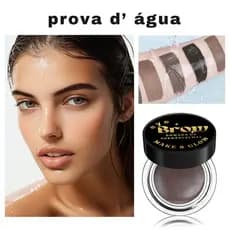 Pasta de Sobrancelha Creme e Cera Com Pincel Chanfrado à Prova D'Água Longa Duração CERA