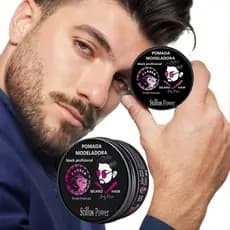 Pomada Modeladora Masculina Black Premium Efeito Escurecedor Cabelo Natural Mega FIxação 100 Gramas