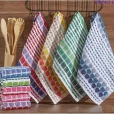 Pano de Prato KIT 12 Toalhas de Copa Felpudo Algodão (38cm X 58cm)