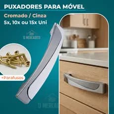 Kit 5 Puxadores Para Móveis Alça 17cm