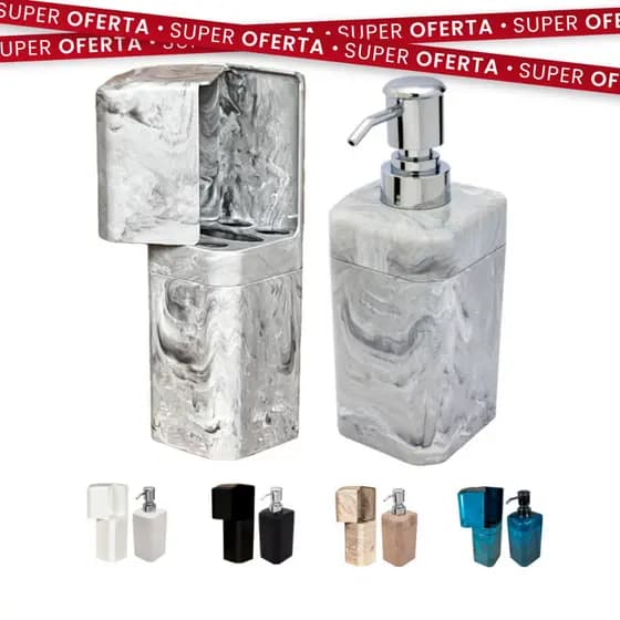 PROMO ✅ Kit Porta Escovas e Porta Shampoo Sabonete Líquido