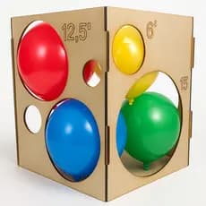 Medidor de Balões em MDF – 7 Tamanhos (6 a 16,5 cm) | Decoração Festas e Buquês