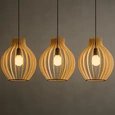 Kit 3 Luminária Arandela Gota Grande 38cmx45cm - Pendente Decoração Moderna Ambientes Grandes