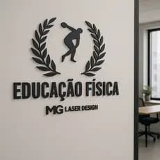 Placa Decorativa “Educação Física” em MDF Corte a Laser – 60×50 cm