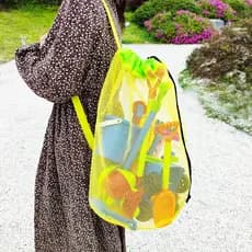 Saco De Praia Para Crianças Brincando Na De Água Malha Areia À Beira-Mar Mochila Pequena Nadar Ao Ar Livre Brinquedo
