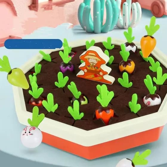 Brinquedos Educativos de Puxar Cenoura Infantis Educação Infantil Brinquedos de Mesa Jogos de Ensino para Bebê