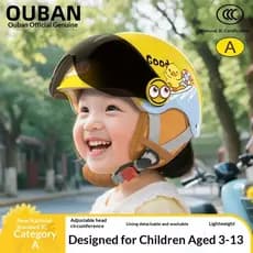 Capacete Infantil Ultraleve Certificado 3C , De Motocicleta Protetor De Desenho Animado