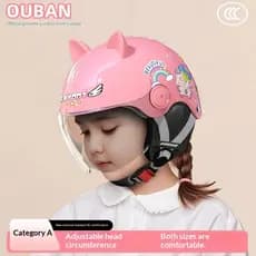 Capacete De Desenho Animado Certificado 3C Para Segurança De Ciclismo De Verão Infantil Com Proteção Contra Impacto