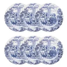 Conjunto 06 Pratos Rasos 26cm Actual Cena Inglesa - Biona/Oxford