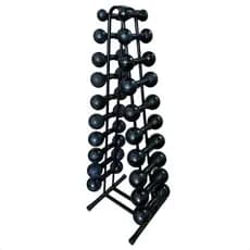 Torre Suporte + Halteres de Ferro Fundido Pares de 1 a 10Kg