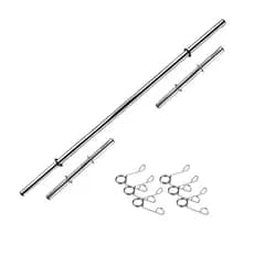 Kit Fitness de Barras Tubo Oca de 40cm e Barra de 1,60m com Presilhas