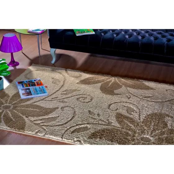 Tapete Jazz 2,00 X 3,00 Quarto Sala Pelo Macio Alto E Baixo Relevo 100% Antiderrapante Oasis