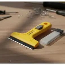 Estilete Raspador Profissional Multiuso Para Vidro e Adesivo Com Lâminas Reserva