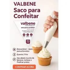 Saco para Confeitar Descartável Saco Confeiteiro Padaria Confeitaria 50 Unidades