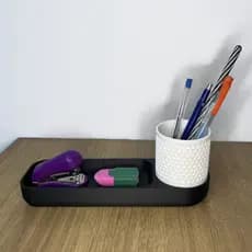 Organizador de Escritório Decoração para Mesa/Sala – Suporte Multiuso Porta-Objetos Decorativo