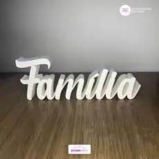 Enfeite Familia Decoração para Sala/Mesa - Letreiro Decorativo Palavra Familia
