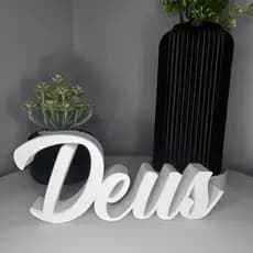 Enfeite Deus Decoração para Sala/Mesa - Letreiro Decorativo Palavra Deus