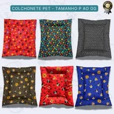 Cama Pet Colchonete P ao GG para Cães e Gatos Impermeável, Estampado, Macio