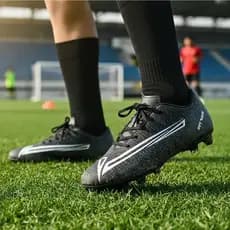 Chuteira Campo Preta Masculina Original Profissional para Futebol Alta Perfomance