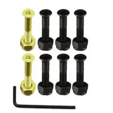 Parafusos Base Para Skate Porca 10 + Chave L Allen e parafuso Gold
