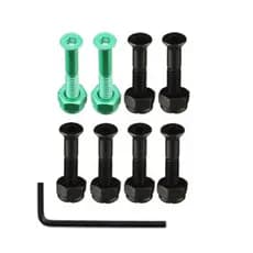Parafuso de base skate allen 25mm importado  Verde com chave