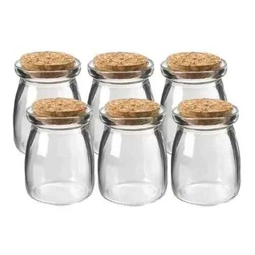 Kit Organizador de Tempero 6-10 potes Vidro tampa Rolha - Vidro Decoração 100ml
