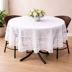 Toalha d Mesa Redonda 4 CADEIRAS Renda Luxo 1,50m Decoração Elegante VARIAS CORES