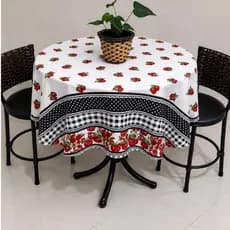 Toalha de Mesa Redonda Oxford 1,45m Resistente Tecido Macio Lavável Não Precisa Passar IDEAL PRA MESA COM 4 CADEIRAS.