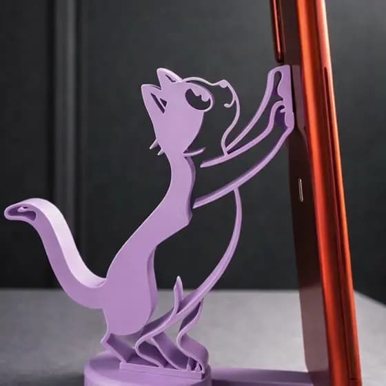 Suporte para Celular Decorativo Formato Gato