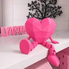 Coração Decorativo Articulado Grande— Decoração, Escritório, Casa