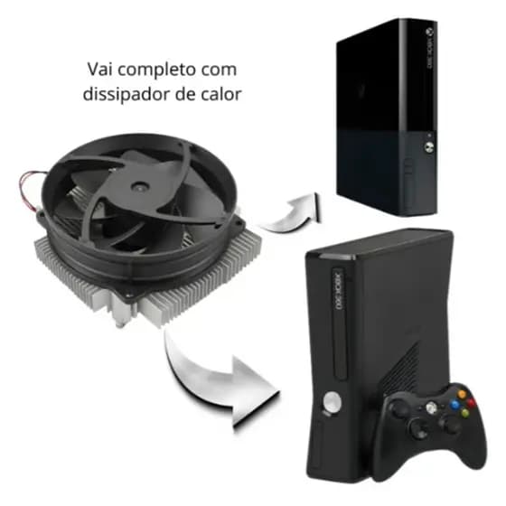 Cooler Xbox 360 Original Com Dissipador Slim E Super Slim