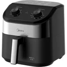 Fritadeira Air Fryer 4,5l Widemax Com Interior De Alumínio 1500w Midea Preto 127v
