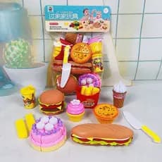 Brinquedo infantil de mini kitchen kit de cozinha,doce,frutas,fast food