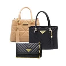 Kit 3 em 1 Bolsas Feminina Média e Bolsa Pequena Vegas Shopbag
