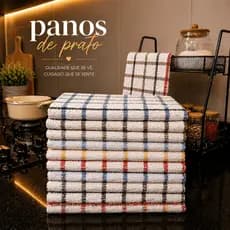 Kit Pano de Prato Atoalhado Felpudo Guardanapo 100% Algodão Jacquard 40x60cm