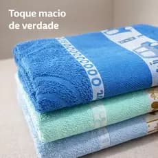 Kit 2 Toalhas Infantil 100% Algodão Macias Alta Absorção Toalha Banho Bebê Criança Brinquedo