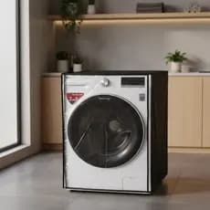 Capa Lava E Seca LG 13 Kg Vc4 Abertura Transparente Ziper preta