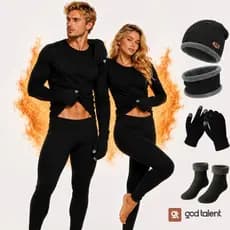Kit De Frio Inverno Blusa Calça Térmica Luva Touch Screen Meia Touca Cachecol